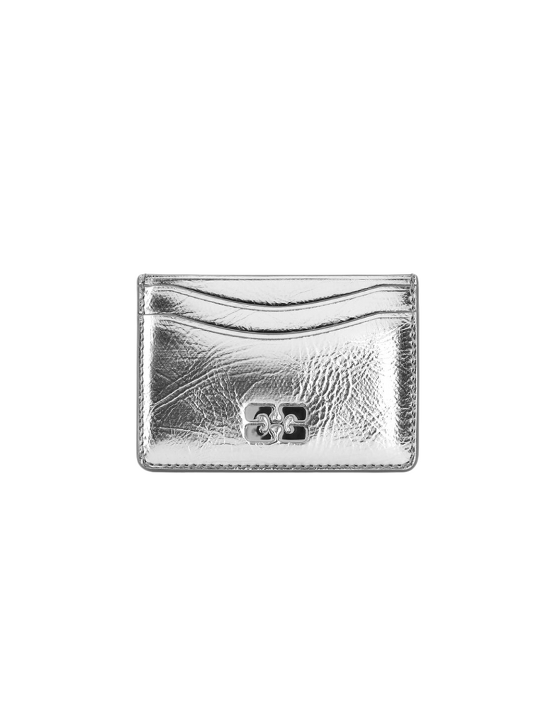 Ganni Bou Card Holder Metallic