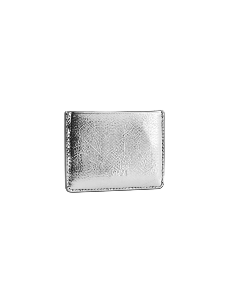 Ganni Bou Card Holder Metallic