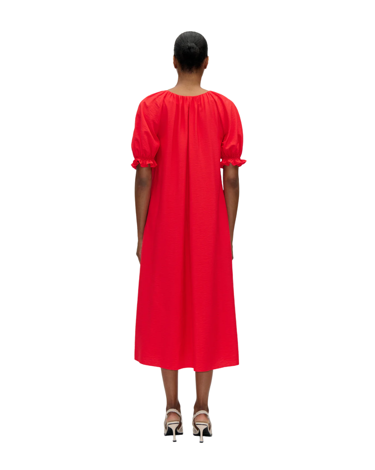 Puff Sleeve Detail Long Dress