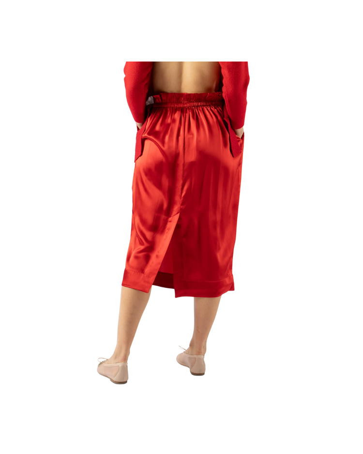 Elasticated Gathered Ruffle Waist Tulip Skirt