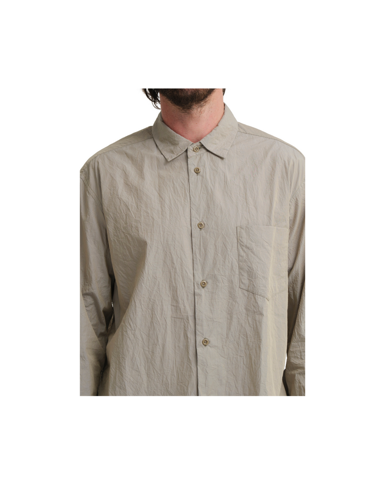Crinkle Typewriter Regular Collar Shirt