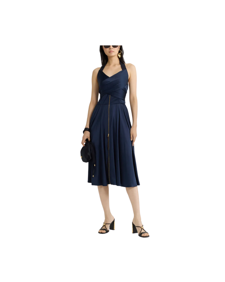 Halterneck Volume Dress