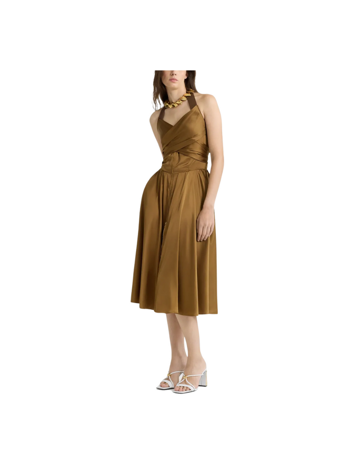 Halterneck Volume Dress