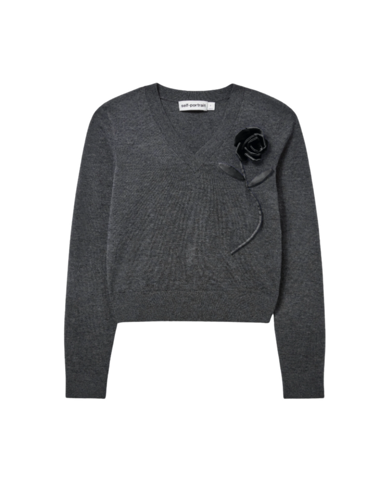 Charcoal Black Rose Jumper