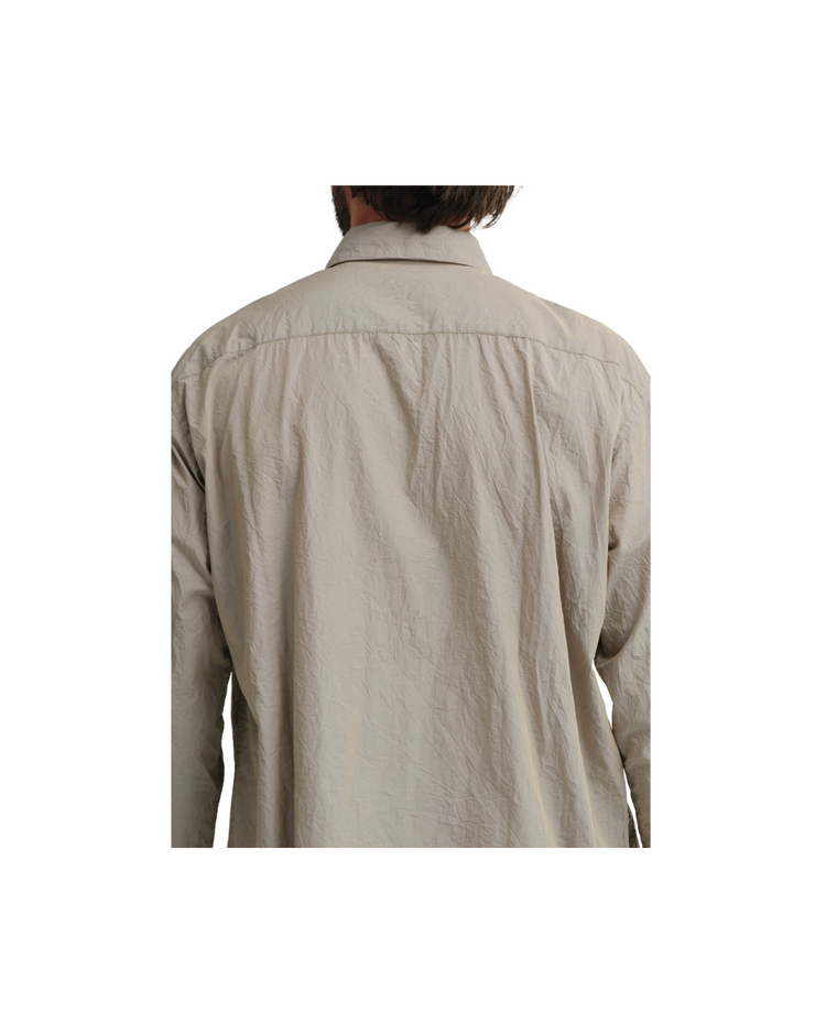 Crinkle Typewriter Regular Collar Shirt