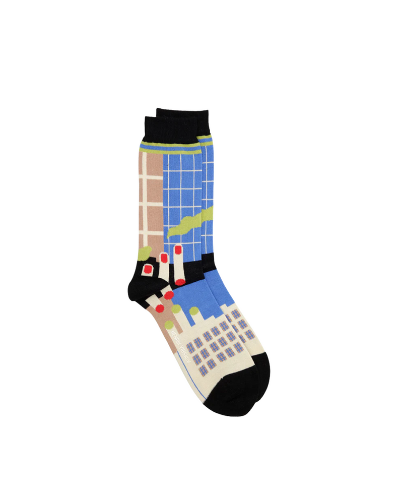 Chopped Finger Factory Socks Homme Blue Tan Factory