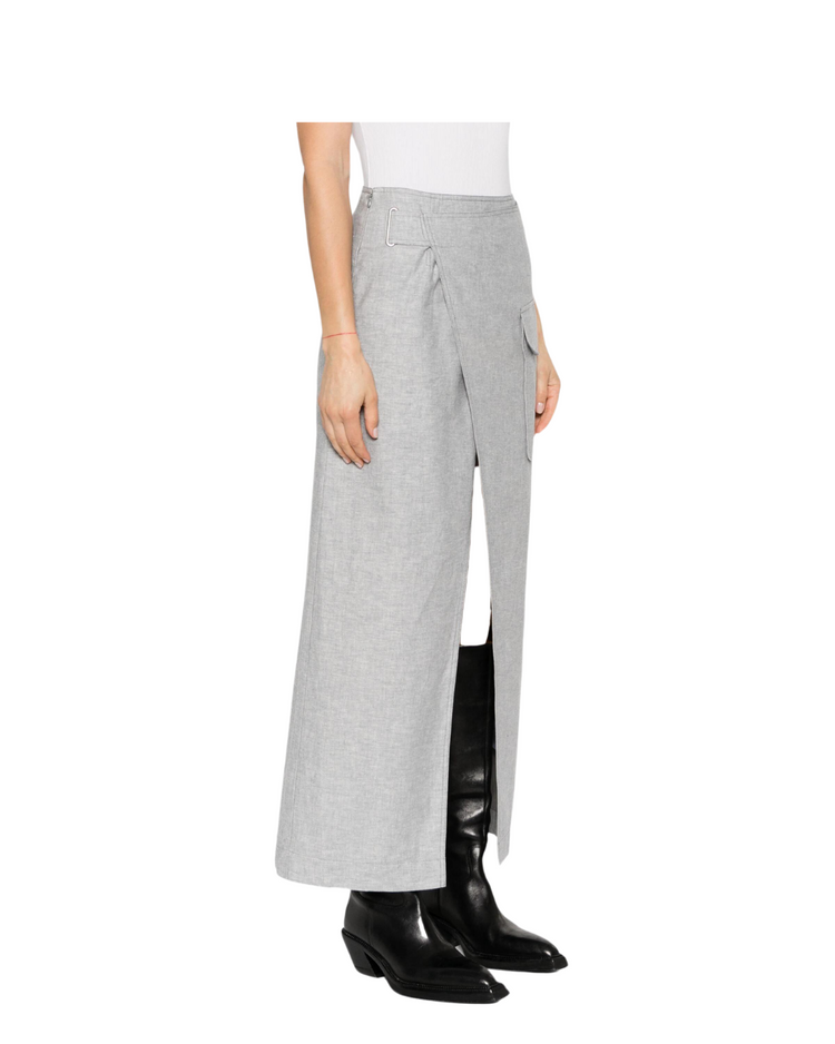 Maxi Wrap Skirt Castlerock Comb