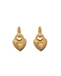 S Heart Hoop Earrings