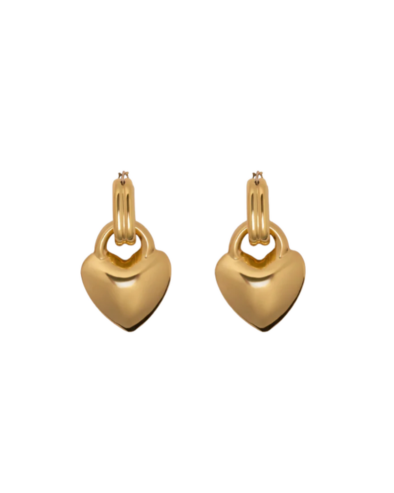 S Heart Hoop Earrings