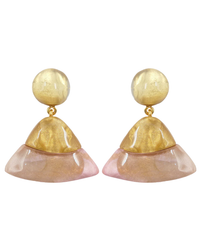 Simone Clip Earrings Rosewood