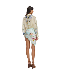 Yellow Floral Organza Blouse