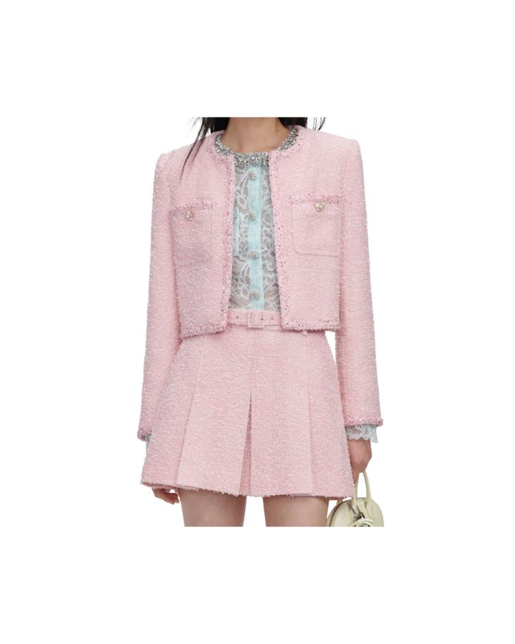 Pink Boucle Jacket