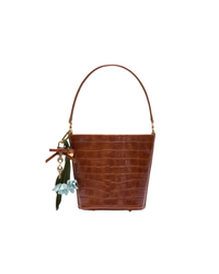 Brown Leather Bucket Bag