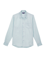 Men Linen Shirt Mineral Dye