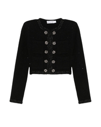 Black Textured Knit Jacket