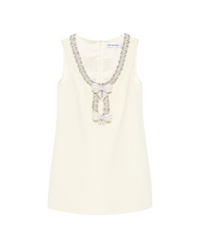 Yellow Crepe Bow Mini Dress