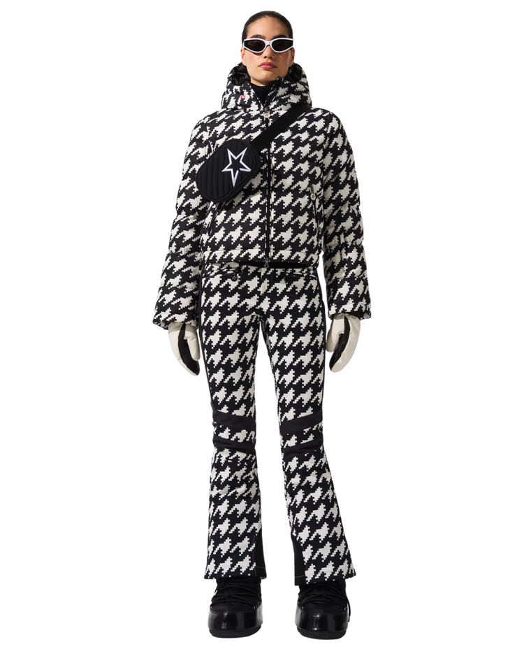 Houndstooth Polar Flare Down Jacket