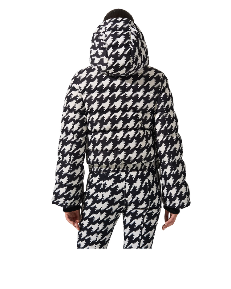 Houndstooth Polar Flare Down Jacket