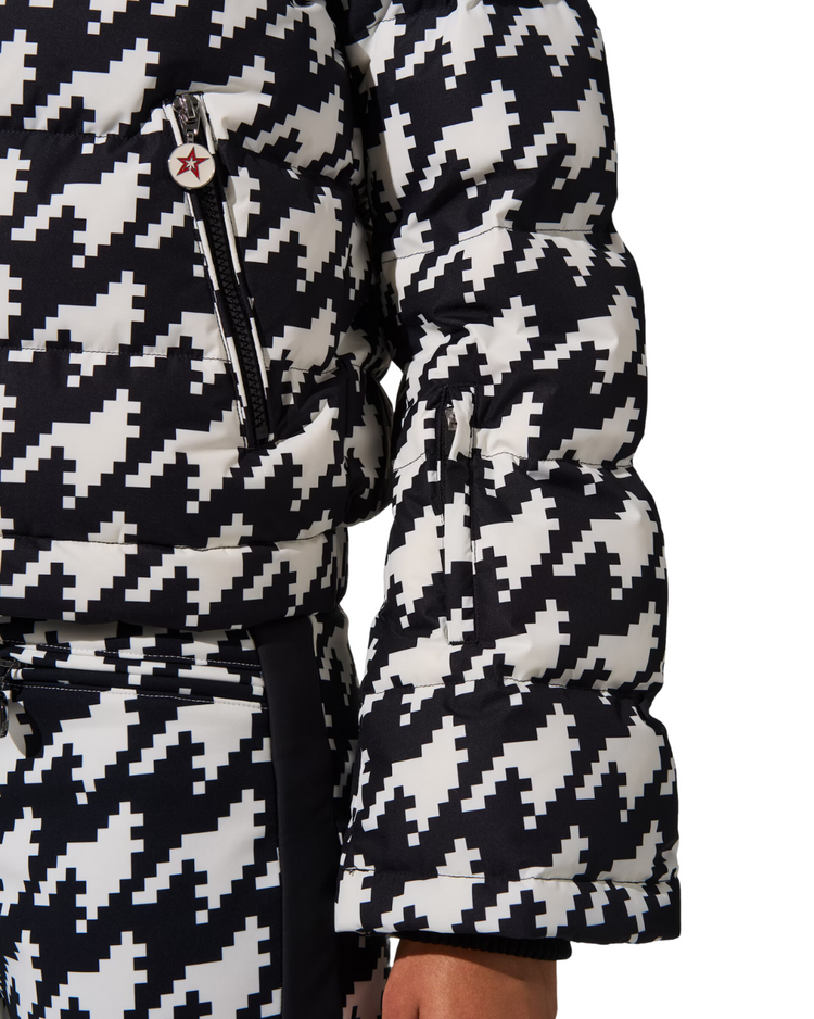 Houndstooth Polar Flare Down Jacket