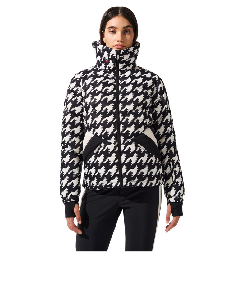 Houndstooth Ski Duvet Down Jacket