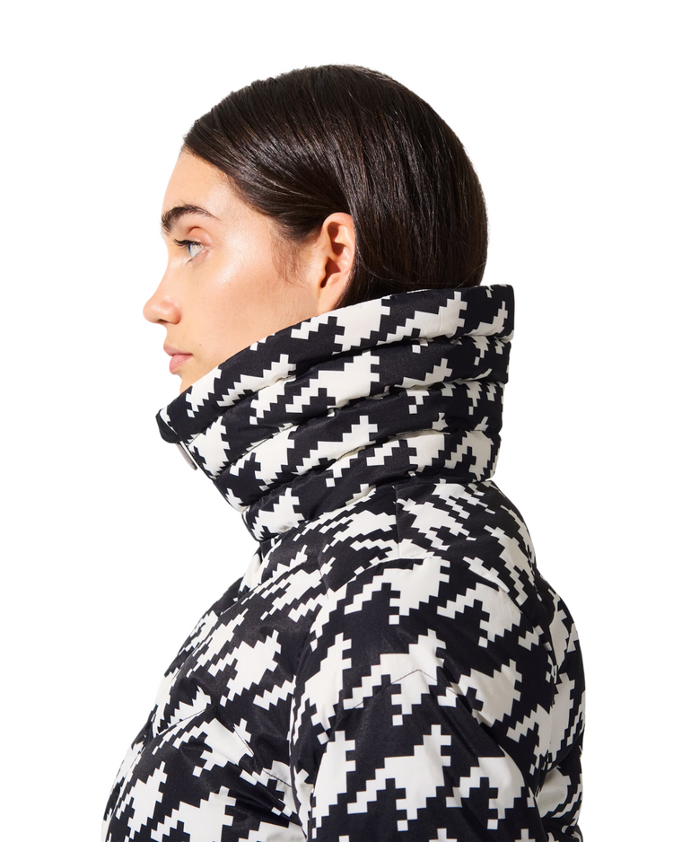 Houndstooth Ski Duvet Down Jacket