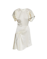 Draped Pleat Detail Mini Dress