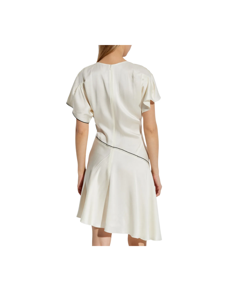 Draped Pleat Detail Mini Dress