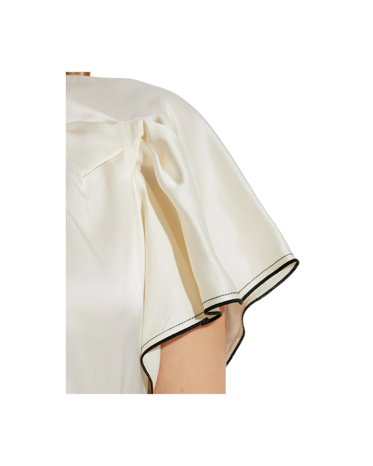 Draped Pleat Detail Mini Dress