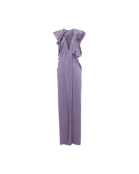V-neck Draped Pleat Detail Dress