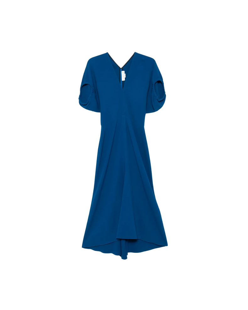 Blouson Detail Midi Dress