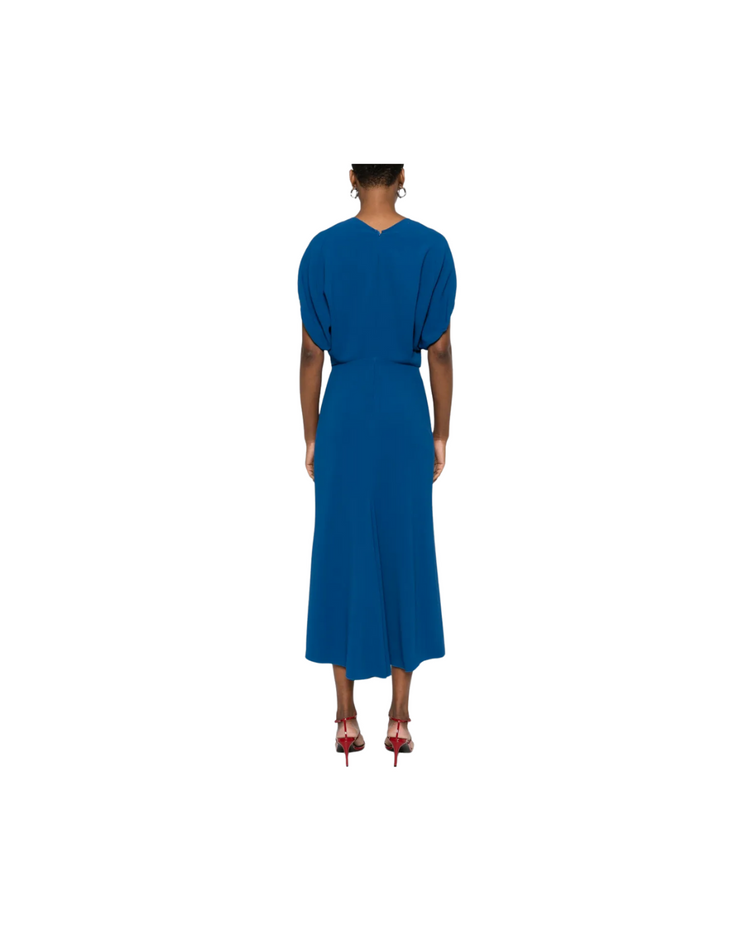 Blouson Detail Midi Dress