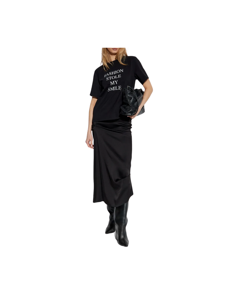 Draped Pleat Detail Skirt