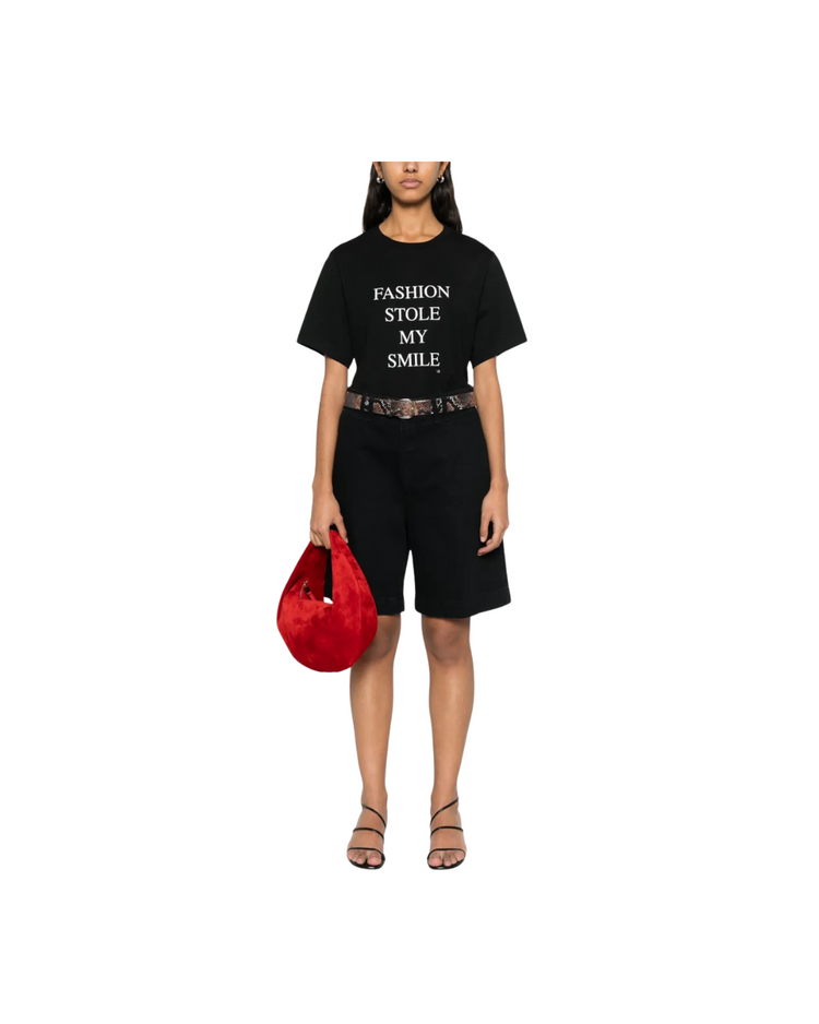 Slogan Tee 'Fashion Stole My Smile'