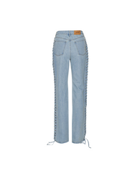 Laced Straight Leg Jeans