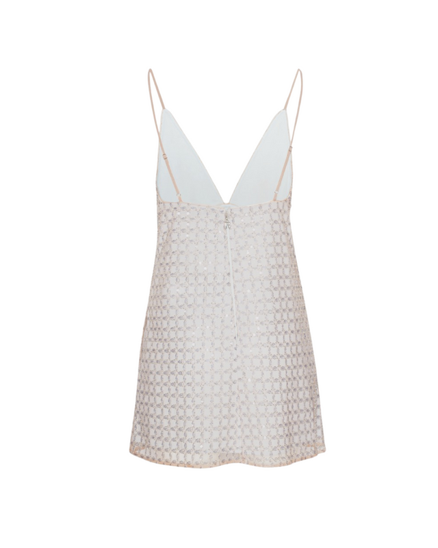 Beaded A-Line Mini Dress