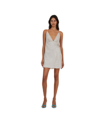 Beaded A-Line Mini Dress