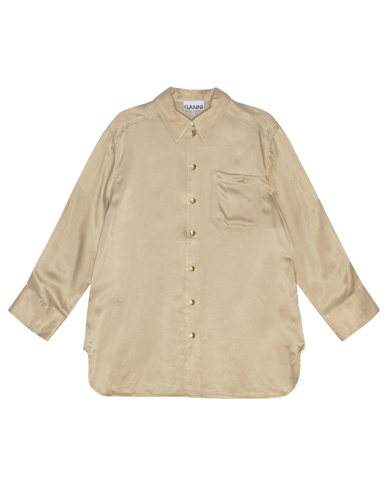 Washed Satin Shirt