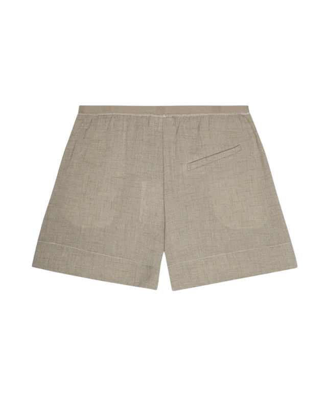 Light Melange Suiting Elasticated Shorts