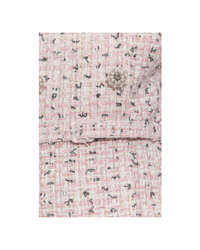 Pink Boucle Pearl Midi Dress