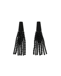 Luna Earring: Obsidian Stone, Acrylic