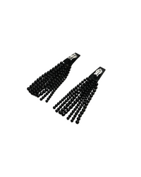 Luna Earring: Obsidian Stone, Acrylic