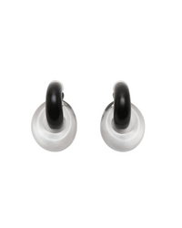 Havana Earrings: Clear And Black