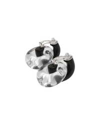 Havana Earrings: Clear And Black