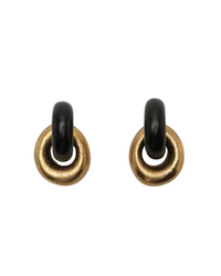 Havana Earrings: Black And Gold