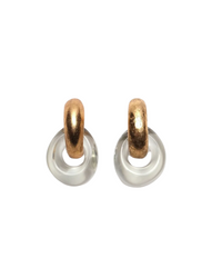 Havana Earrings Clear And Gold