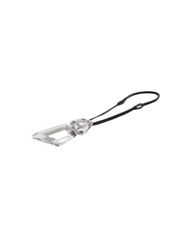 Livia Pendant: Acrylic, Wire, Leather