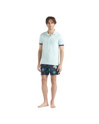 Men Organic Cotton Pique Polo Shirt Solid