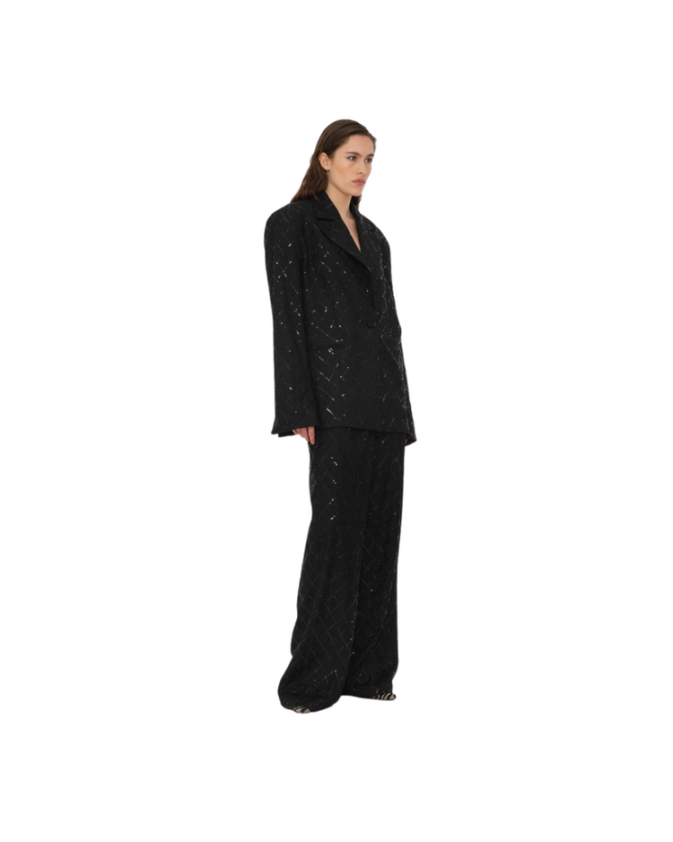 Wide Leg Sequins Pants