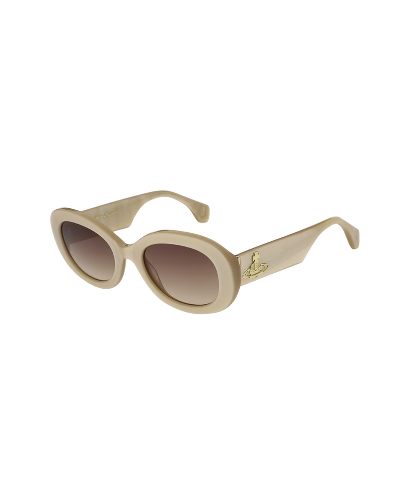 Vivienne Sunglasses Solid Metallic Pearl