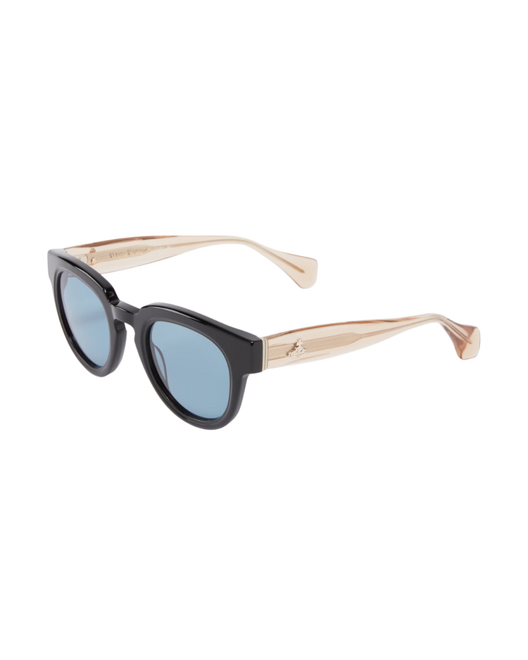 Miller Round Frame Sunglasses Black